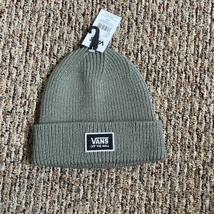 Army green vans beanie